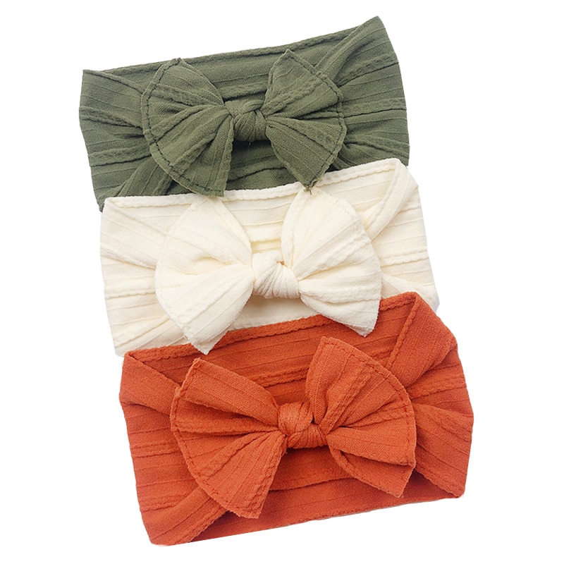 Elastic Baby Head Turbans (3 pcs)